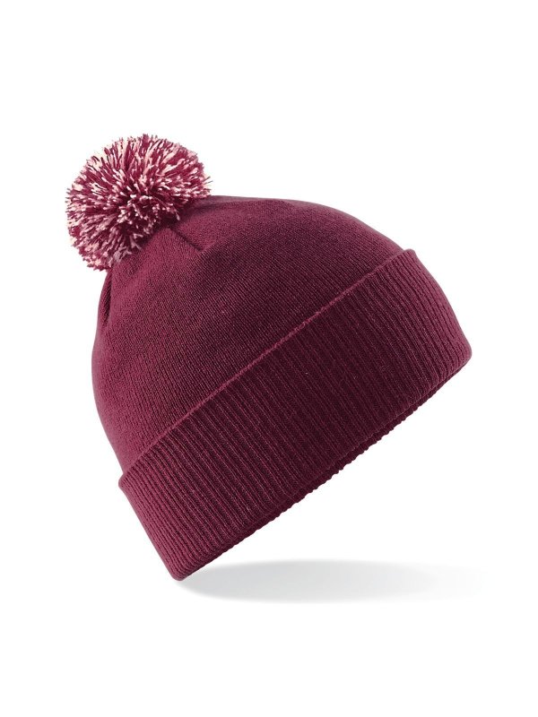 burgundy/off white